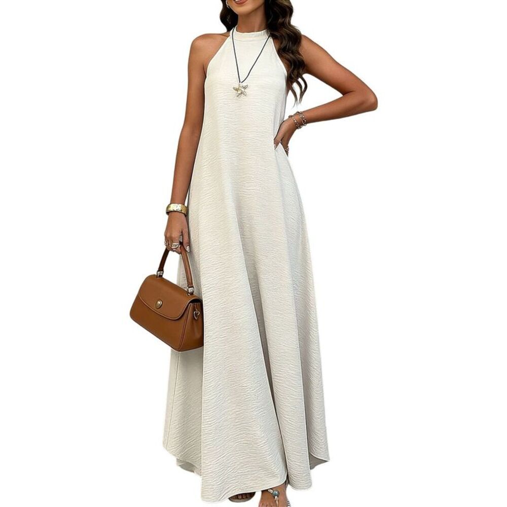 Olivia Taylor Womens  Solid Sleeveless Maxi Dress